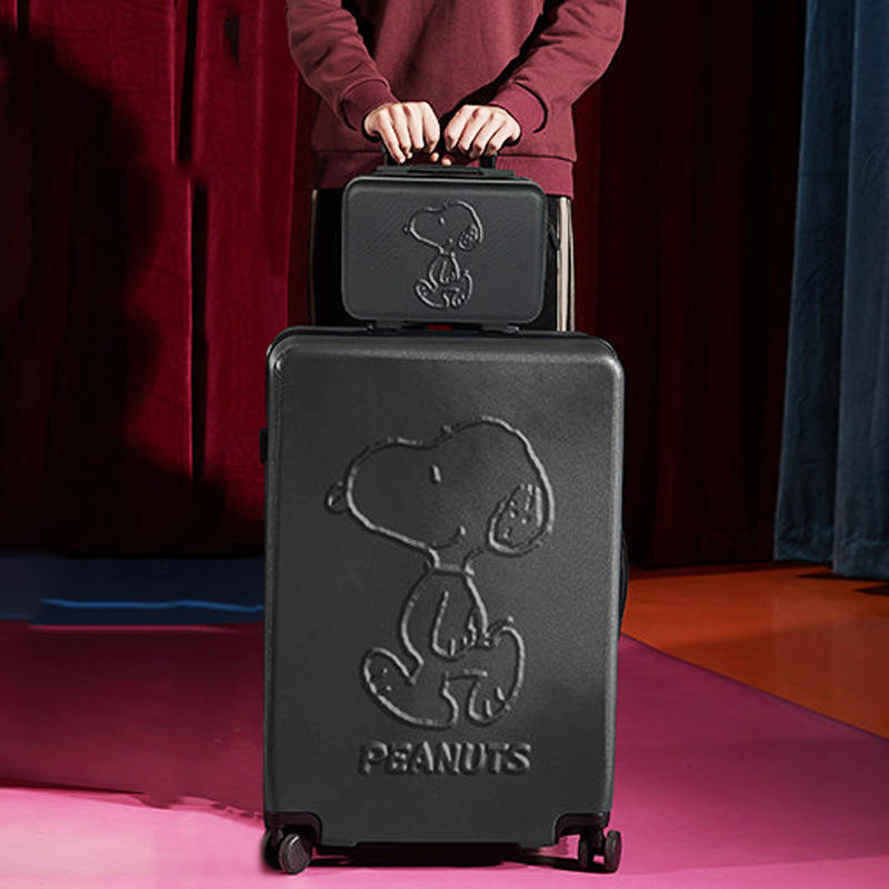 Étui mère et fille Snoopy noir