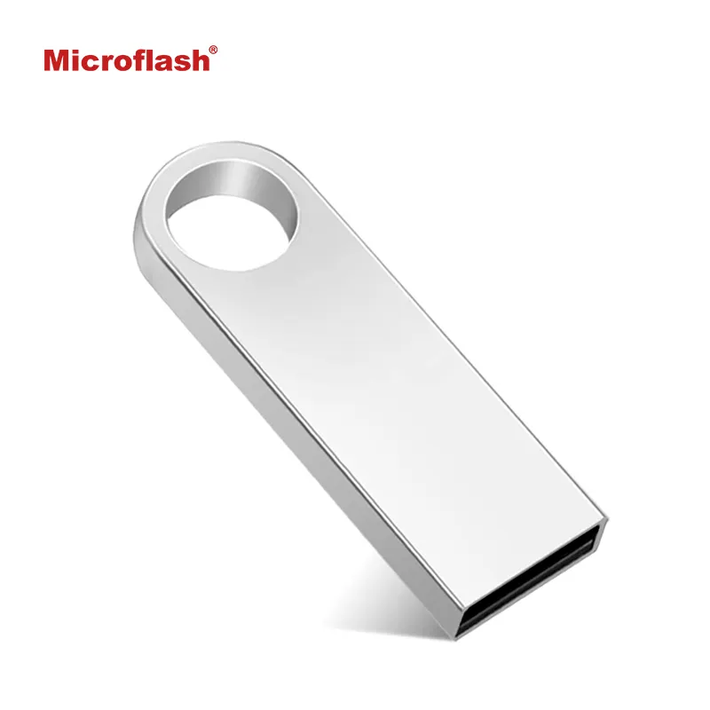 Microflash Metalen Pistool Vorm Usb Sleutel Flash Geheugen U Disk Flash Opslag Usb 2.0 3.0 Pendrive Met Sleutelhanger