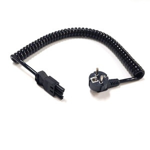 Câble d'extension rétractable en spirale avec prise mâle ST vers prise Schuko CEE 7/7 à 3 broches, cordon d'alimentation - Product Image 1