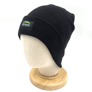 Sombrero de punto negro con logotipo bordado personalizado más vendido Gorro de invierno - Product Image 4