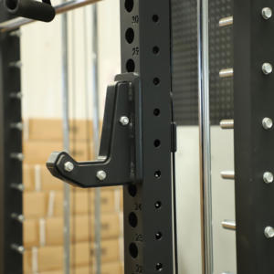 Оптовая продажа, индивидуальная стальная подставка для полуприседаний с логотипом, черная клетка для мышц, многофункциональное оборудование для тренажерного зала, предложение от производителя - Product Image 4