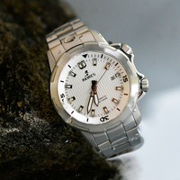 Montre sport pour homme personnalisée en acier inoxydable, cadran en cristal saphir, date, mécanique, résistance à l'eau 10 bars, montres mécaniques de luxe