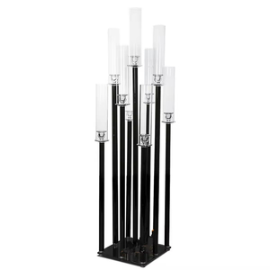 Candelabros de Metal Negro de 9 Brazos para Centros de Mesa de Boda, Decoración, Portavelas para Bodas - Product Image 2