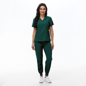 <span class=keywords><strong>Blouse</strong></span> Médicale Stretch de <span class=keywords><strong>Couleur</strong></span> Foncée Tendance avec Logo Personnalisé, Uniforme Clinique Dentaire - Product Image 2