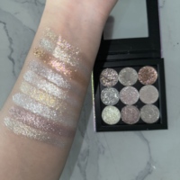 Palette d'ombres à paupières pressées personnalisées à effet duochrome, brillance intense, maquillage pour les yeux hautement pigmenté