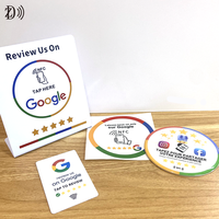 Plaque NFC époxy 13.56MHz programmable NTAG215 Plaque de table de restaurant NFC Google Review Sticker
