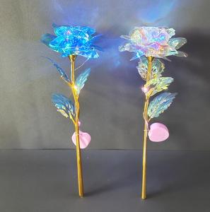 Intermitente 24K oro rosa para siempre tallo largo Artificial Led flores iluminadas regalo para el Día <span class=keywords><strong>DE</strong></span> LA MADRE Acción <span class=keywords><strong>de</strong></span> <span class=keywords><strong>Gracias</strong></span> Día <span class=keywords><strong>de</strong></span> San Valentín - Product Image 5