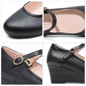 Giày Mary Jane công sở nữ bằng da đen, đế xuồng, chất liệu mềm mại, thoáng khí, size duy nhất, thích hợp cho mùa xuân. - Product Image 6