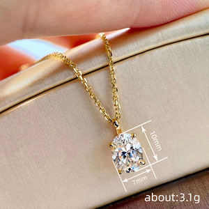 Set di Collane Geometriche Ovali per Donne, Ciondolo Minimalista con Catena, Accessorio per Outfit Quotidiani - Product Image 4