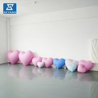 Ballon cœur gonflable en PVC coloré personnalisé pour la décoration d'événements, de mariages et de fêtes en plein air