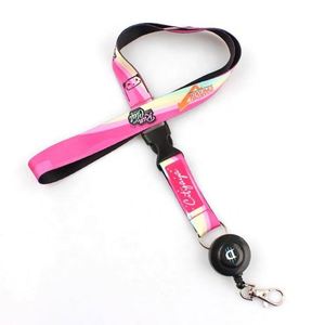 Cordón para yoyo personalizado por sublimación con carrete para credencial, impresión offset, hecho de poliéster duradero - Product Image 3