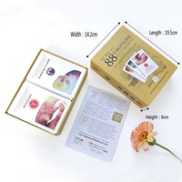 Boîte personnalisée avec couvercle et fond pour jeu de cartes de tarot, logo et design professionnels acceptés, cartes d'oracle personnalisées CMYK avec ruban