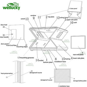 Casas Contenedor Plegables Personalizadas WELLUCKY de 20 pies, Fácil Transporte, Sala de Estar, Almacén, Casas Contenedor Plegables - Product Image 3