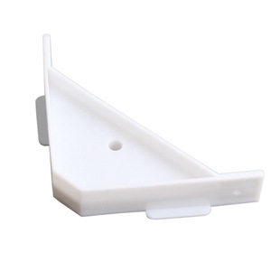 High-quality <b>Plastic</b> Corner <b>Bracket</b> Cabinet Support 90 Degree Triangular Connector White Translucent Modern Minimalist Style - Product Image 3