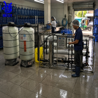 Usine de traitement d'eau par osmose inverse industrielle 144 m³/jour, 6000 LPH, contrôle PLC, projet clé en main d'eau potable, pompe de la meilleure marque