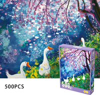 500-teiliges Samtpapier-Puzzle Heilende Landschaften Stressabbau Lehrreiches Puzzle-Spielzeug für Erwachsene Jugendliche Freizeit Indoorspiel