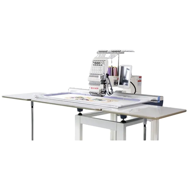 MHS1201 Industrial 12 Needle Embroidery Machine Single Head 1000RPM 500x1200mm Automatic Trimming for Apparel Production