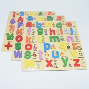 Holz Montessori Spielzeug Puzzle <span class=keywords><strong>Board</strong></span> Kinder Lernspiel zeug Alphabet Puzzle Baby Holz spielzeug Puzzle - Product Image 1