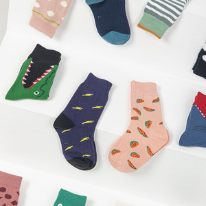 1-8 <span class=keywords><strong>anni</strong></span> di vecchio ragazzo calze a tubo medio di moda colorato cartone animato bambini calzini felici all'ingrosso - Product Image 5