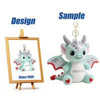 Porte-clés en peluche dinosaure personnalisé de la marque Shengye, mignon, anime, doux, écologique, durable, animal en peluche, dragon