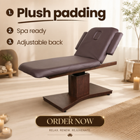 Offre Spéciale Table de Massage Électrique Canapé Base De Grain De Bois avec Hauteur Réglable pour Salon Spa Centre De Soins De Santé Hôtels Gymnases