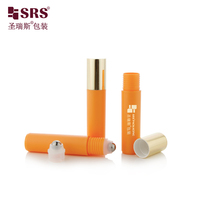 Flacon de parfum portable de 10 ml, flacon cosmétique en plastique pour huile essentielle avec bille roulante en acier
