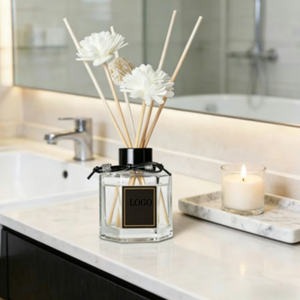 Premium Quality Reed Diffuser Set 50ml Glass for Quiet Office <strong>Environment</strong> a Small Amount of Alcohol - Product Image 2