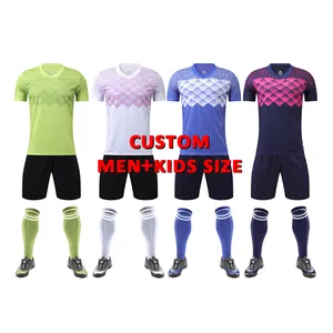 Divise da calcio blu e bianche ad asciugatura rapida dal Design personalizzato maglie da calcio sublimate indossa il calcio