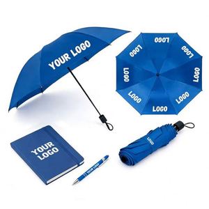 Paraguas Plegable Automático Promocional Personalizado con Logotipo, de Moda, para Viajes, con Estampado de Marca, 3 Protecciones Solares - Product Image 1