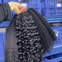 Наращивание волос Kinky Curly Crochet Miracle Knot из индийских натуральных волос Реми, 16 дюймов, одинарный тресс, предварительно разделенные, устойчивые к выпадению, мягкие, блестящие