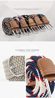 Ceinture tressée extensible Finestyle pour pantalons de golf décontractés, jeans, chemises et accessoires