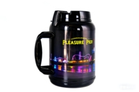 Mug souvenir géant en plastique personnalisé avec impression de l'île de Galveston, pour les parcs d'attractions, gobelet isotherme en plastique sans BPA