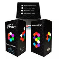 Lampu malam Led kreatif, lampu malam DIY RGB Quantum Smart led Modular sentuhan sensitif pencahayaan Remote control