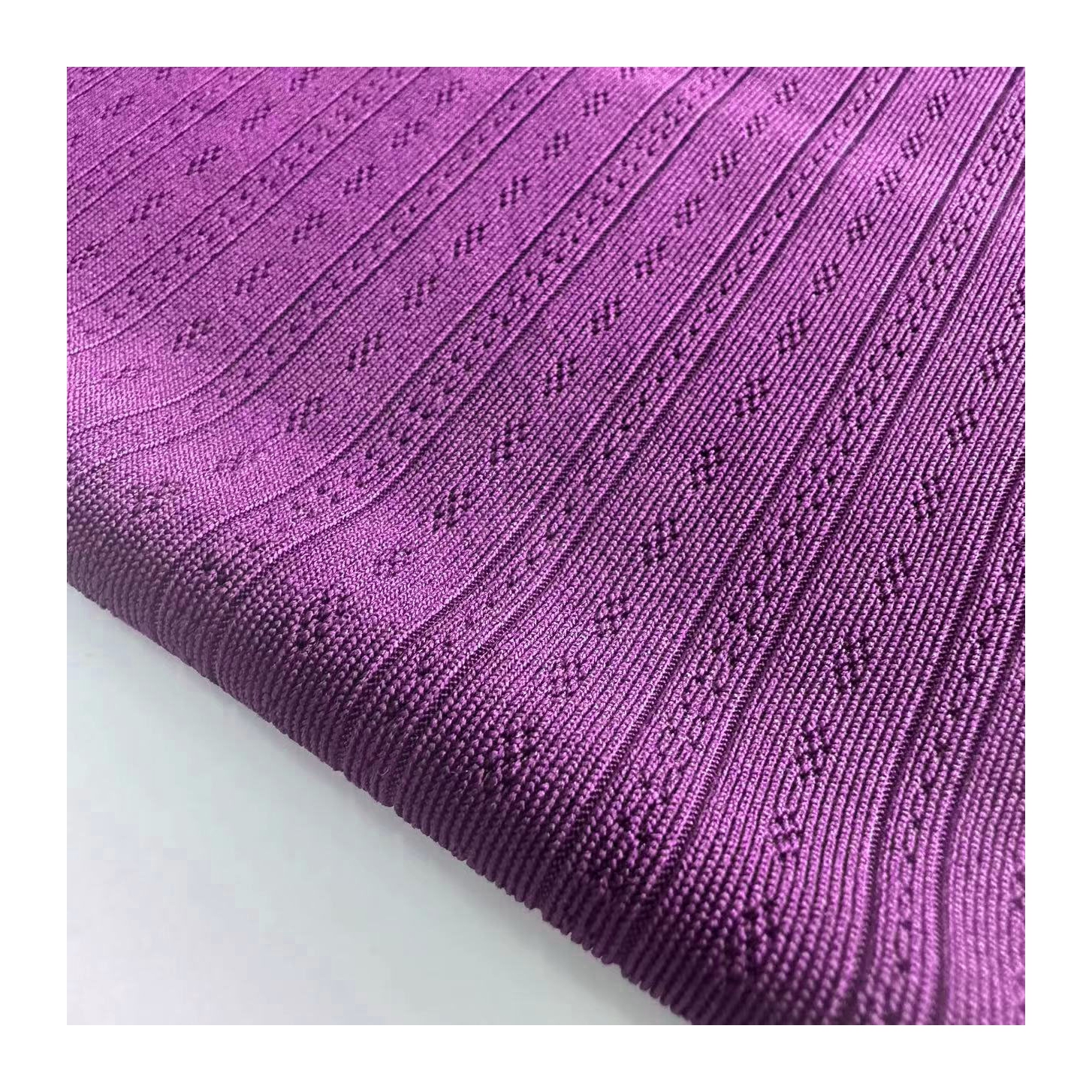 Пользовательская трикотажная ткань 220gsm 95% полиэстер 5% спандекс стрейч ребра жаккардовая ткань для платья и свитера