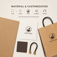 Sacs à emporter en papier kraft personnalisés avec poignées pour restaurants asiatiques, emballages alimentaires de marque et commandes en gros