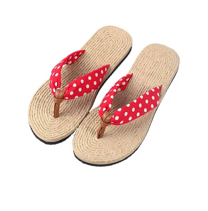 Red Polka Dot New Design Women Fashion Popular Stylish Cheap Wholesale Slippers Flip Flops for girls