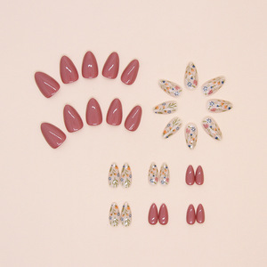 Juego <span class=keywords><strong>de</strong></span> <span class=keywords><strong>uñas</strong></span> postizas acrílicas ABS, 30 Uds., arena cuadrada <span class=keywords><strong>de</strong></span> frijol, flores <span class=keywords><strong>pequeñas</strong></span>, diseño <span class=keywords><strong>de</strong></span> ataúd <span class=keywords><strong>de</strong></span> almendra, 24 Uds., prensa en <span class=keywords><strong>uñas</strong></span> postizas para salón DIY - Product Image 3