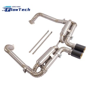 Système d'échappement Catback à soupapes FlowTech T304 en acier inoxydable avec télécommande pour Porsche 718 Boxster Cayman 2.0T - Product Image 4
