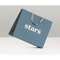 Sacs en papier personnalisés avec logo imprimé, sacs de shopping de luxe pour vêtements, sacs cadeaux recyclables pour boutique avec ruban et corde