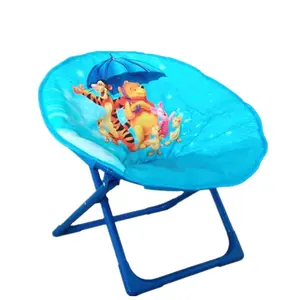 户外室内可爱廉价野营儿童折叠月亮椅可爱儿童圆椅