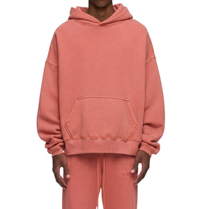 Sudadera con capucha extragrande personalizada para hombre, de alta calidad OEM, con hombros caídos, sin cordones, de felpa francesa, 100% algodón, 600 g/m². - Product Image 1