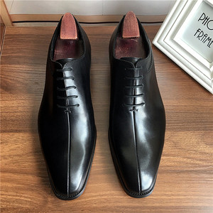 New style lace-up business formal leather shoes, handmade <b>by</b> men, for business and casual wear, top-grain cowhide shoes - Product Image 2