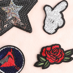 Bán Buôn Thêu Các Bản Vá Lỗi Sequin Thêu Hoa Sao Cầu Vồng Sắt Trên Đính Cho Hàng May Mặc - Product Image 4