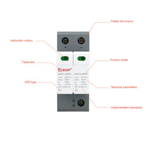 KORLEN Compact 2P DC 1000V SPD <span class=keywords><strong>protezione</strong></span> contro i fulmini T2 20kA 40kA Solar SPD Surge protettore - Product Image 6