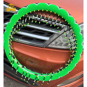 Vendita calda di <span class=keywords><strong>grandi</strong></span> dimensioni diamantata con Design decorativo coprivolante per auto moda universale Custom coprivolante per auto - Product Image 3