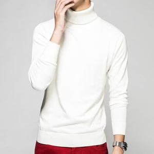 Nuevos suéteres de Cachemira Color sólido Cómodo Suéter de cuello simulado Hombres Suéteres suaves de manga larga delgados para hombres - Product Image 6