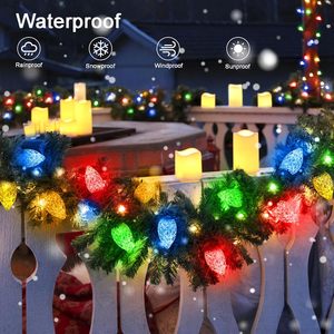 Luces Navideñas C9 Facetadas con 2 LED SMD en Cada Bombilla, Juego de 25 Decoraciones para Interiores y Exteriores - Product Image 3