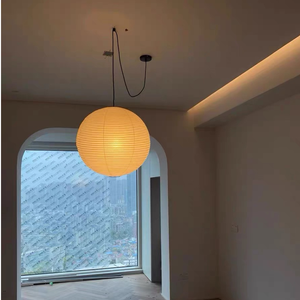 Lanternes en <span class=keywords><strong>papier</strong></span> blanc faites à la main chinoises de haute qualité de style japonais encadrement dense Wabi Sabi pour les mariages de noël lanternes Akitori - Product Image 2