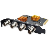 Tarjeta de Captura de Video SDI 3G Profesional, Capturadora de Video SDI de 4 Puertos, Tarjeta PCIE con Reducción de Ruido, Herramienta de Transmisión en Vivo OBS Vmix