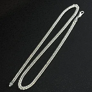 Cadena de Plata de Ley 925 para Hombre, Venta al por Mayor de Fábrica, Cadena Cubana de 5/7mm, Chapada en Oro de 18k, Joyería Fina para Regalo de Fiesta - Product Image 6